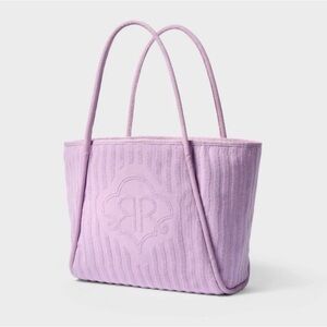 Roller Rabbit Lilac Quilted Tote with Embossed Logo